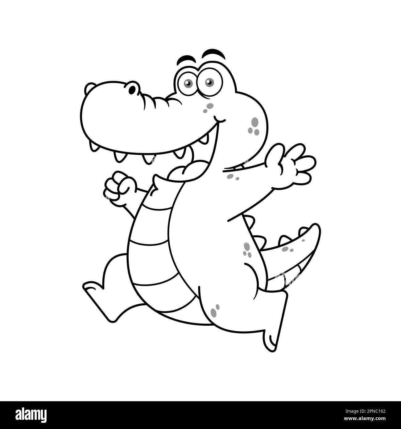 Funny Crocodile Cartoon Character Premium vector Stock Vector