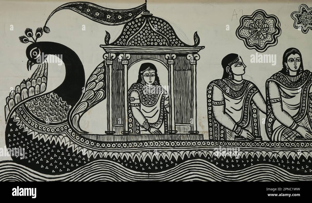 Wail art work on the eve of Pahela Boishakh (The Bangla New Year) by