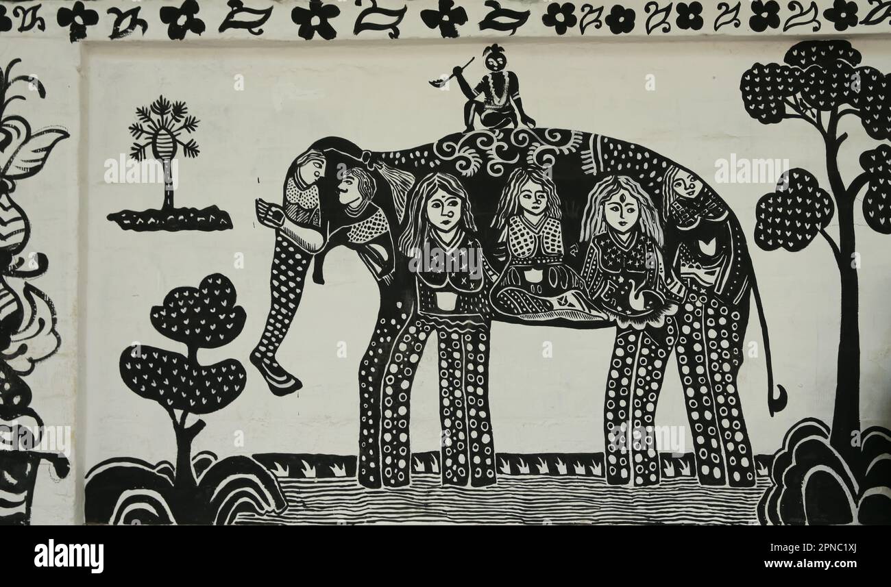 Wail art work on the eve of Pahela Boishakh (The Bangla New Year) by