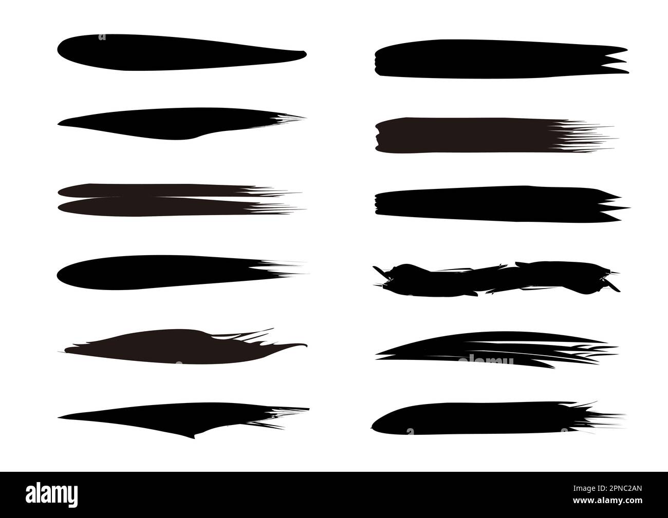 Premium Vector  Collection of black paint ink brush strokes brushes lines  grungy