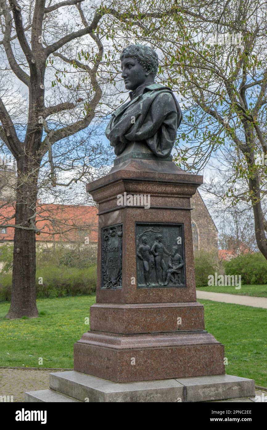 Monument to Friedrich Friesen in Magdeburg, Saxony-Anhalt, Germany Stock Photo