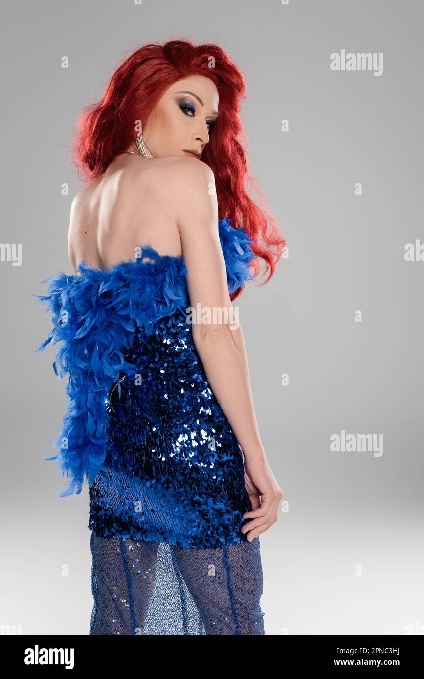 drag queen blue dress Blue Mermaid - Fishy Drag Queen Dress main image 1