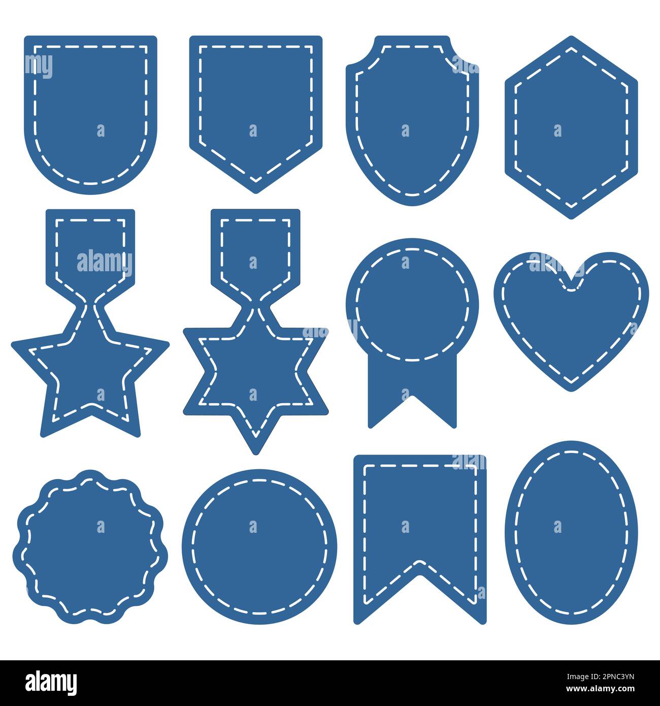 Isolated Patch Badge Emblem Frame Collection Set Premium Vector Stock