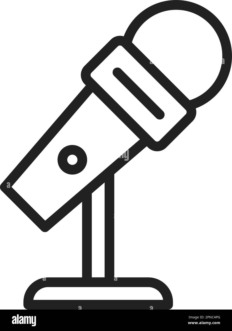 Mic Stand icon vector image. Suitable for mobile apps, web apps and print media. Stock Vector