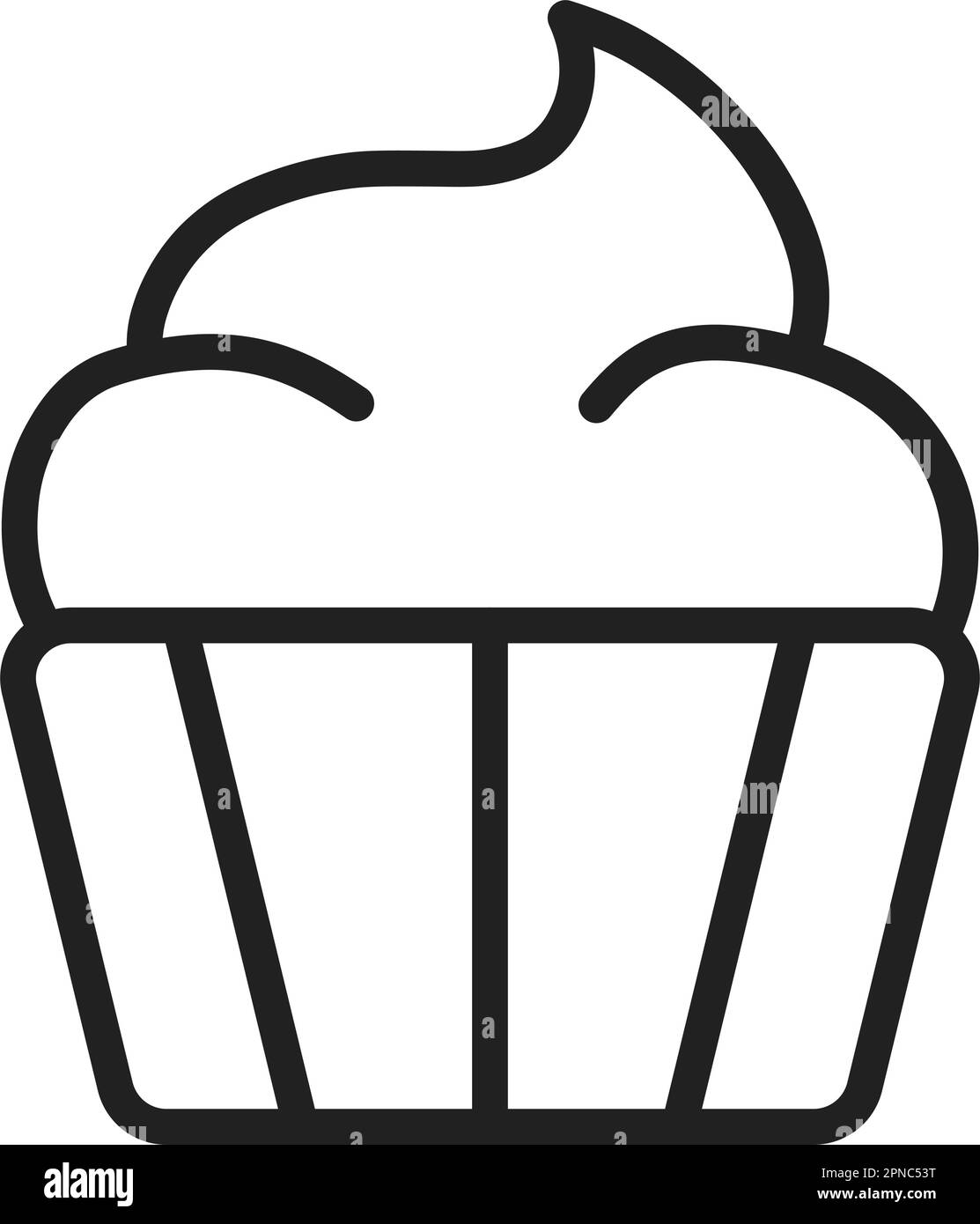 Muffin icon vector image. Suitable for mobile apps, web apps and print media. Stock Vector