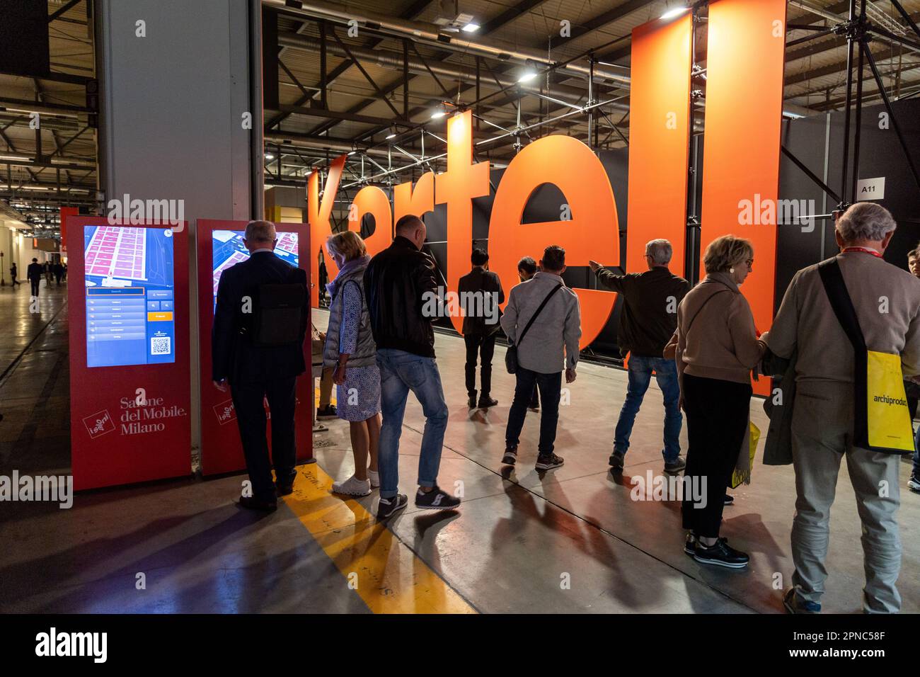 Milan, Italy april 18 2023 Salone del Mobile fair Milan design week