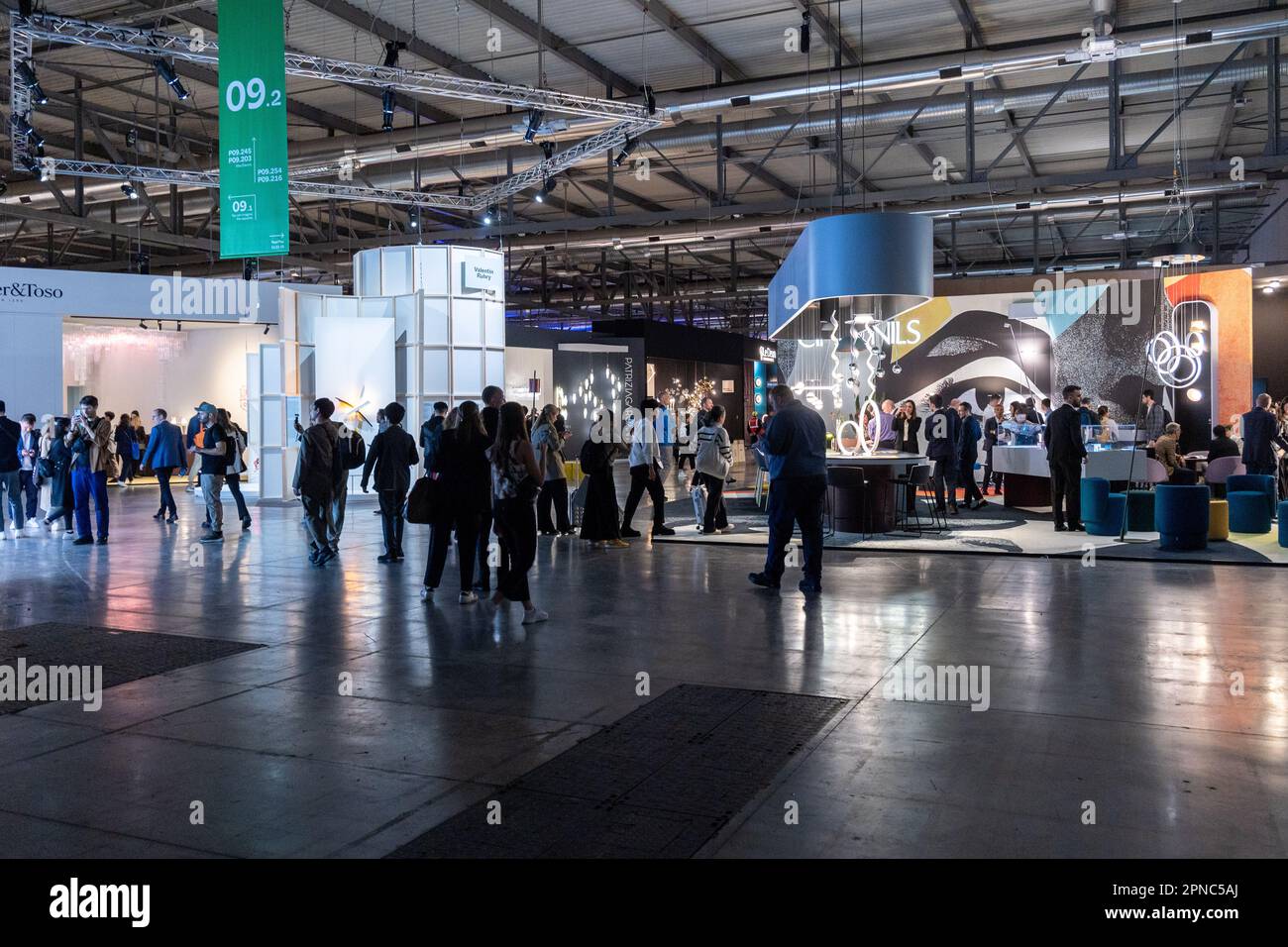 Milan, Italy april 18 2023 Salone del Mobile fair Milan design week