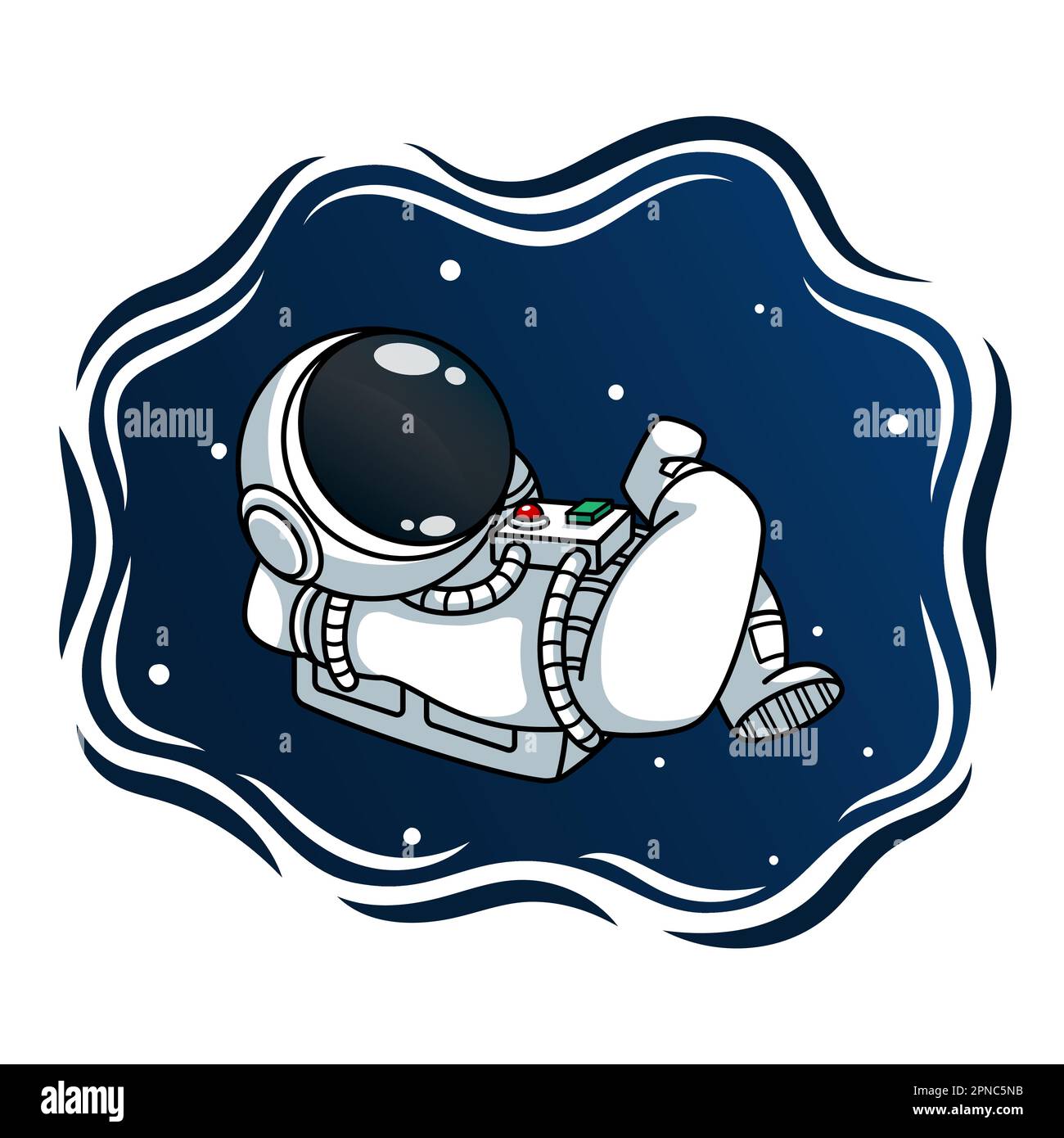 Astronaut Sleeping In The Space Stock Vector