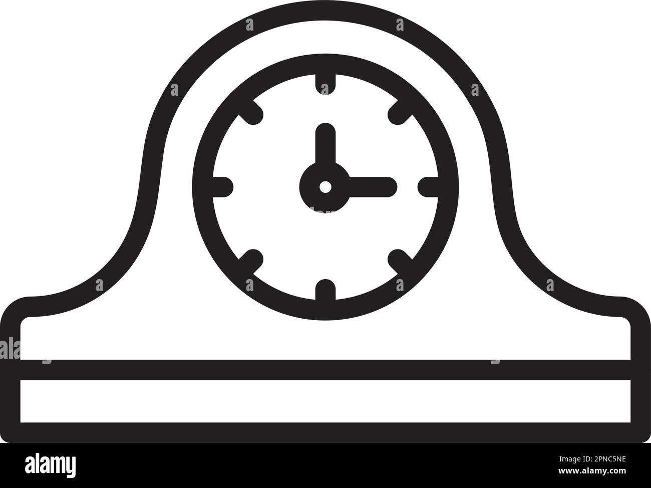 Mantelpiece Clock icon vector image. Suitable for mobile apps, web apps and print media Stock