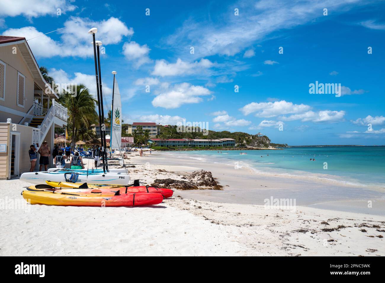 Pineapple Beach Club Long Bay Antigua Stock Photo Alamy