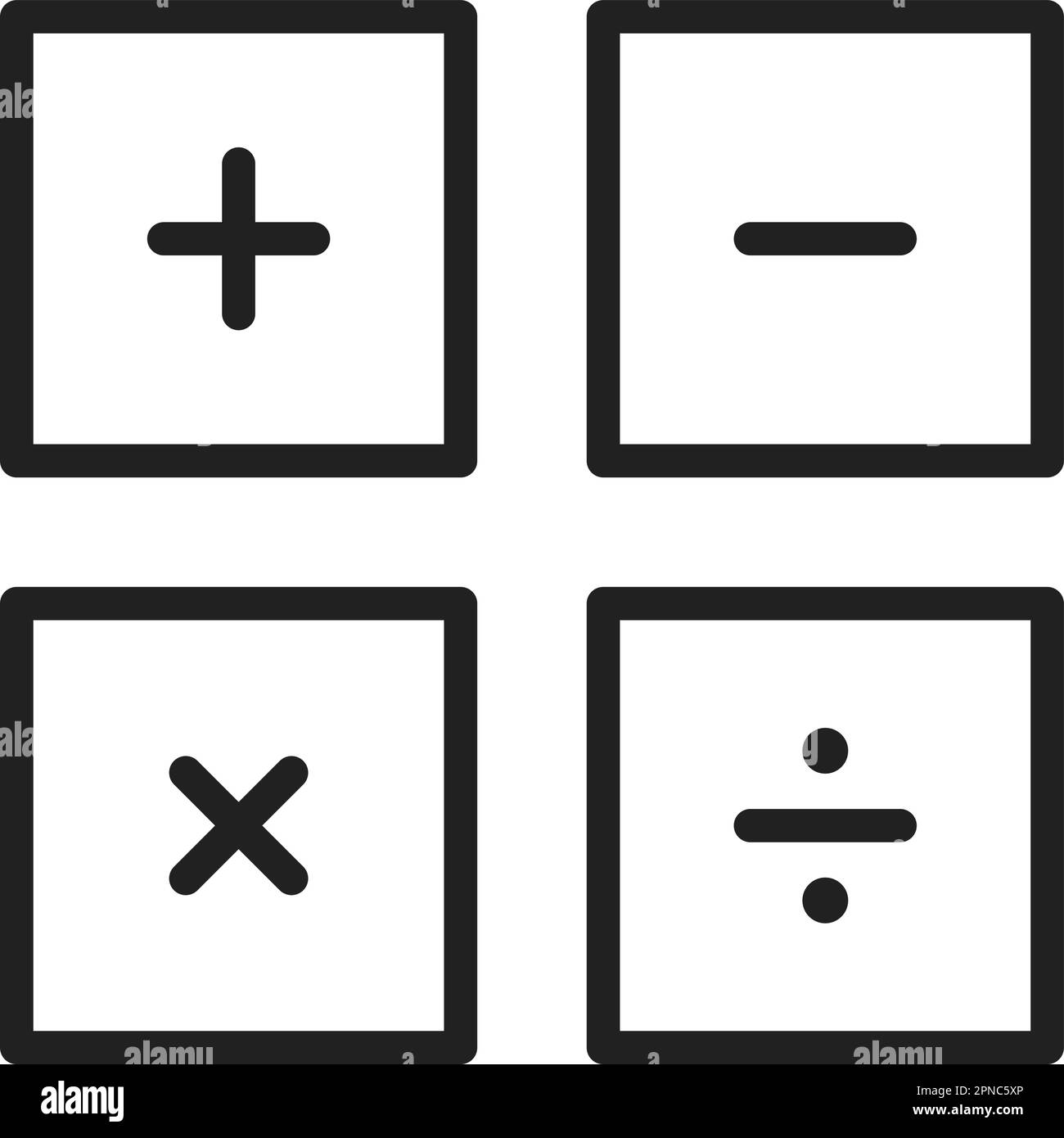 Math Symbols icon vector image. Suitable for mobile apps, web apps and print media. Stock Vector