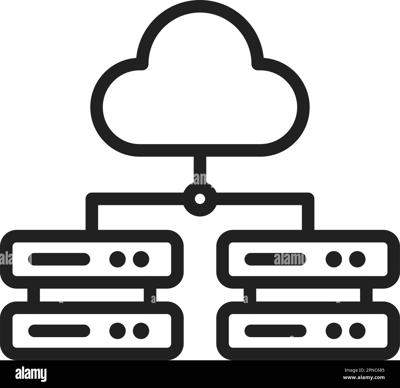 Multiple Cloud Servers icon vector image. Suitable for mobile apps, web  apps and print media Stock Vector Image & Art - Alamy