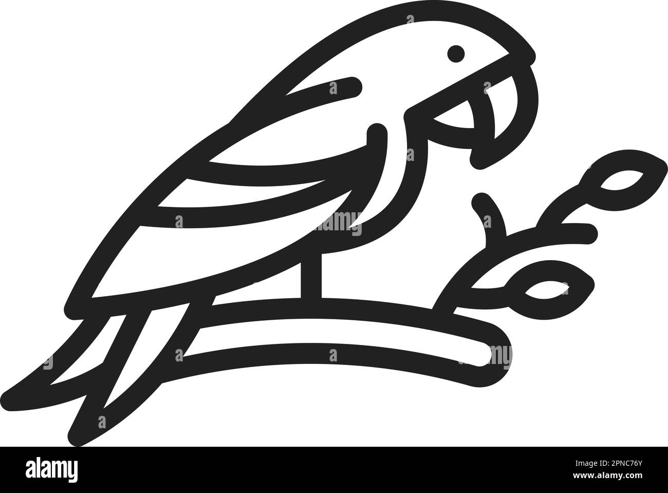 Parrot icon vector image. Suitable for mobile apps, web apps and print media. Stock Vector