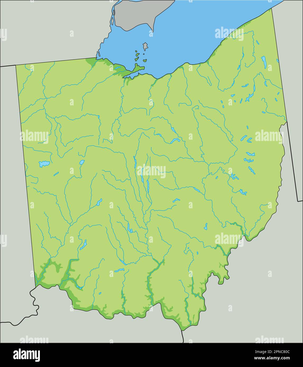 Ohio map hires stock photography and images Alamy