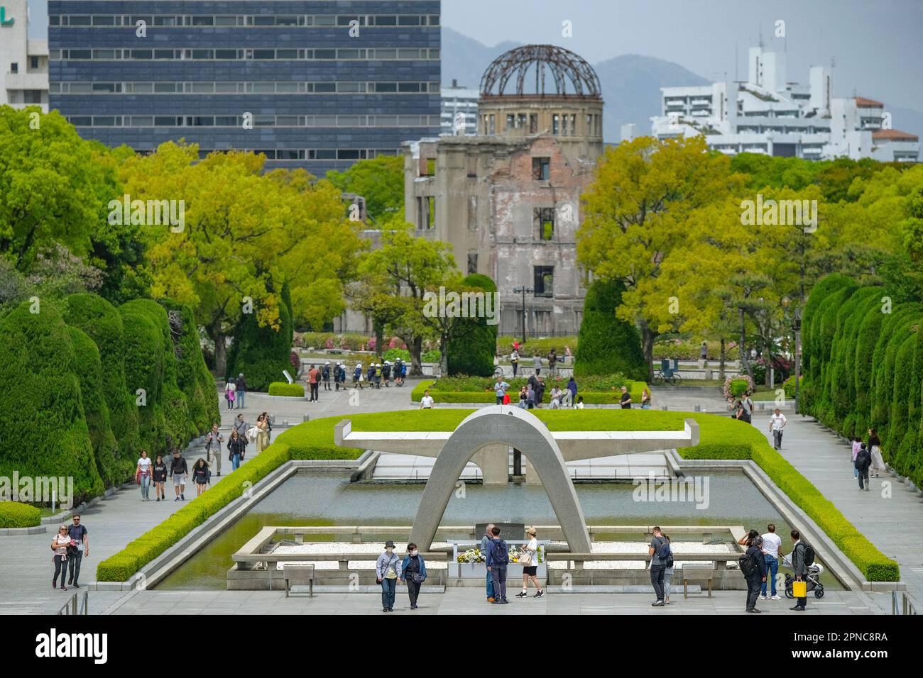 Hiroshima Japan April 17 2023 The Hiroshima Peace Memorial Now Hiroshima Japan April 17 2023 The Hiroshima Peace Memorial Now