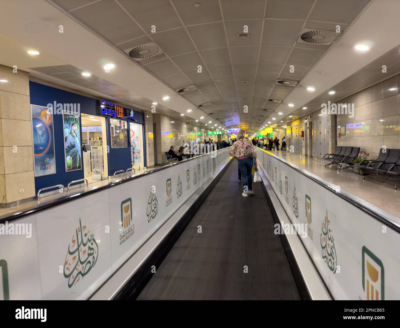 Cairo, Egypt 6 April 2023 Interior departure area of Cairo