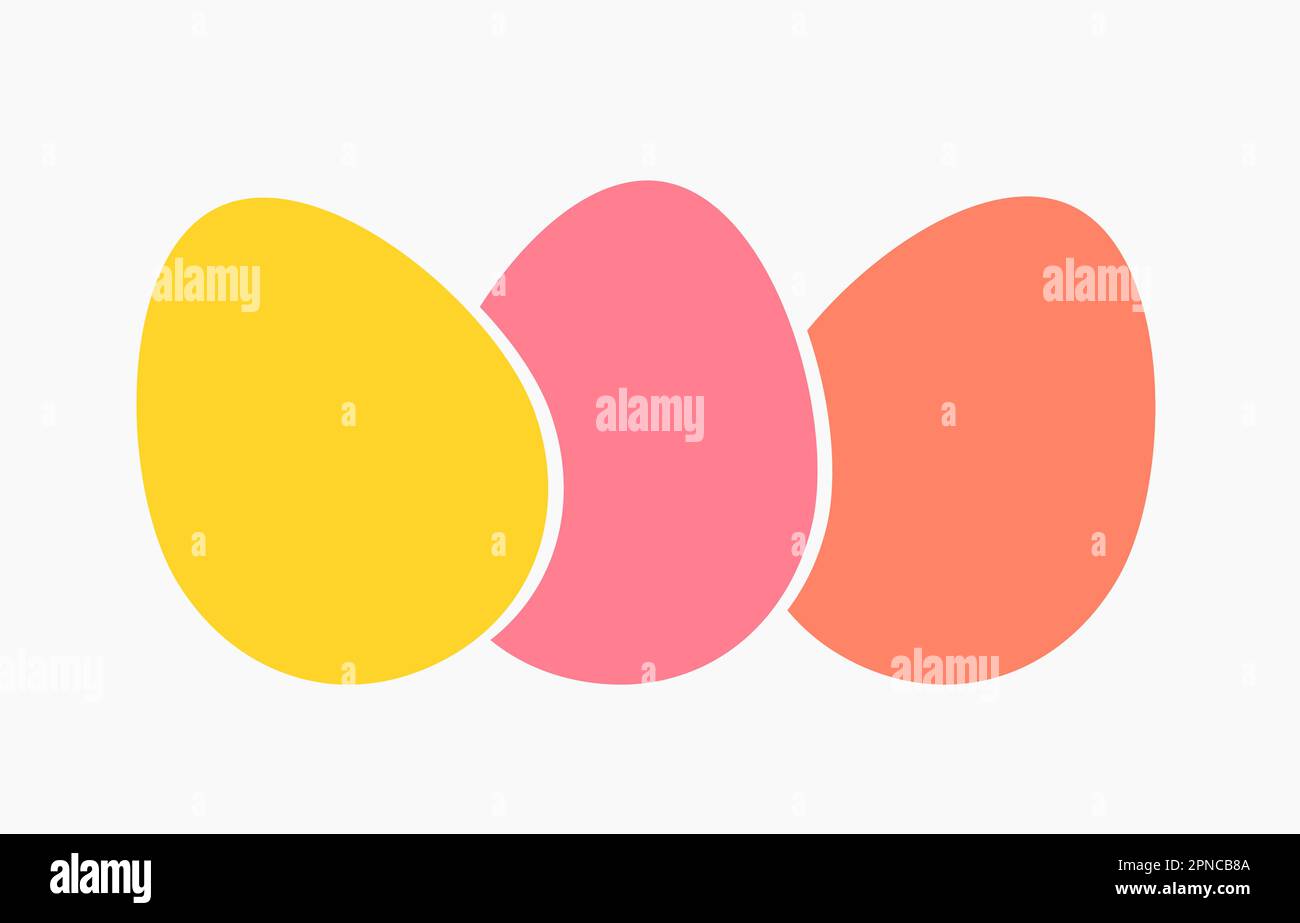 Colorful Easter eggs isolated on white background. Vector illustration ...