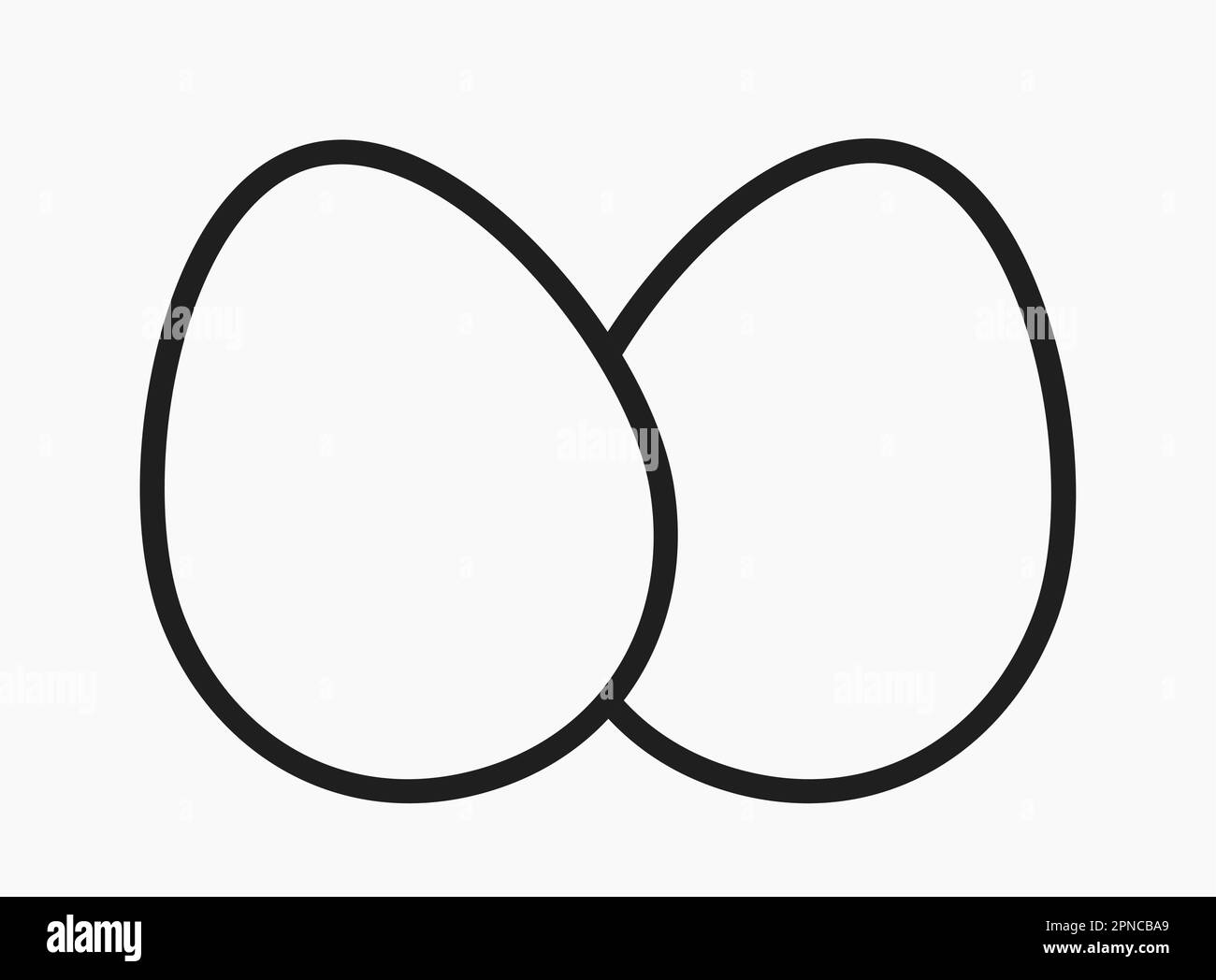 Eggs - transparent line icons. Vector illustration. Stock Vector