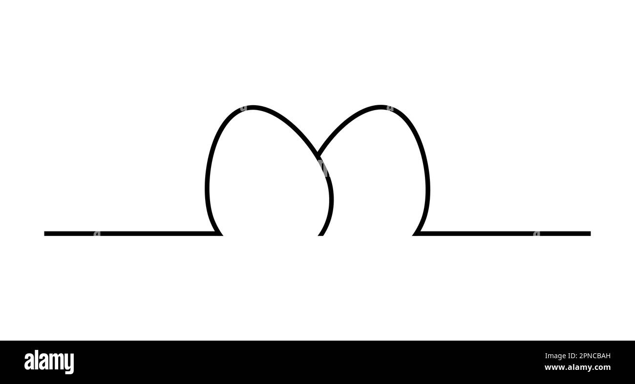 Eggs line icon border. Vector illustration. Stock Vector