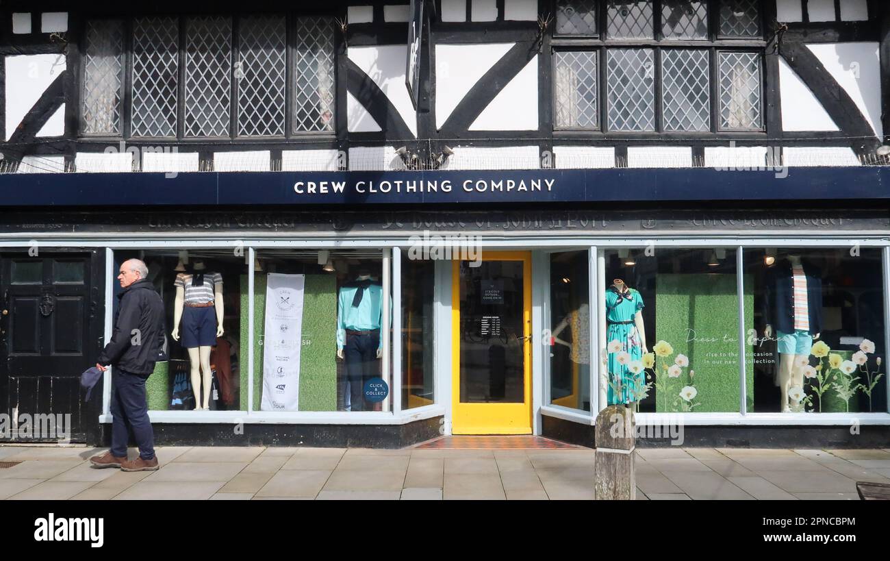 Salisbury, UK. April 12, 2023. A general view of a Crew Clothing