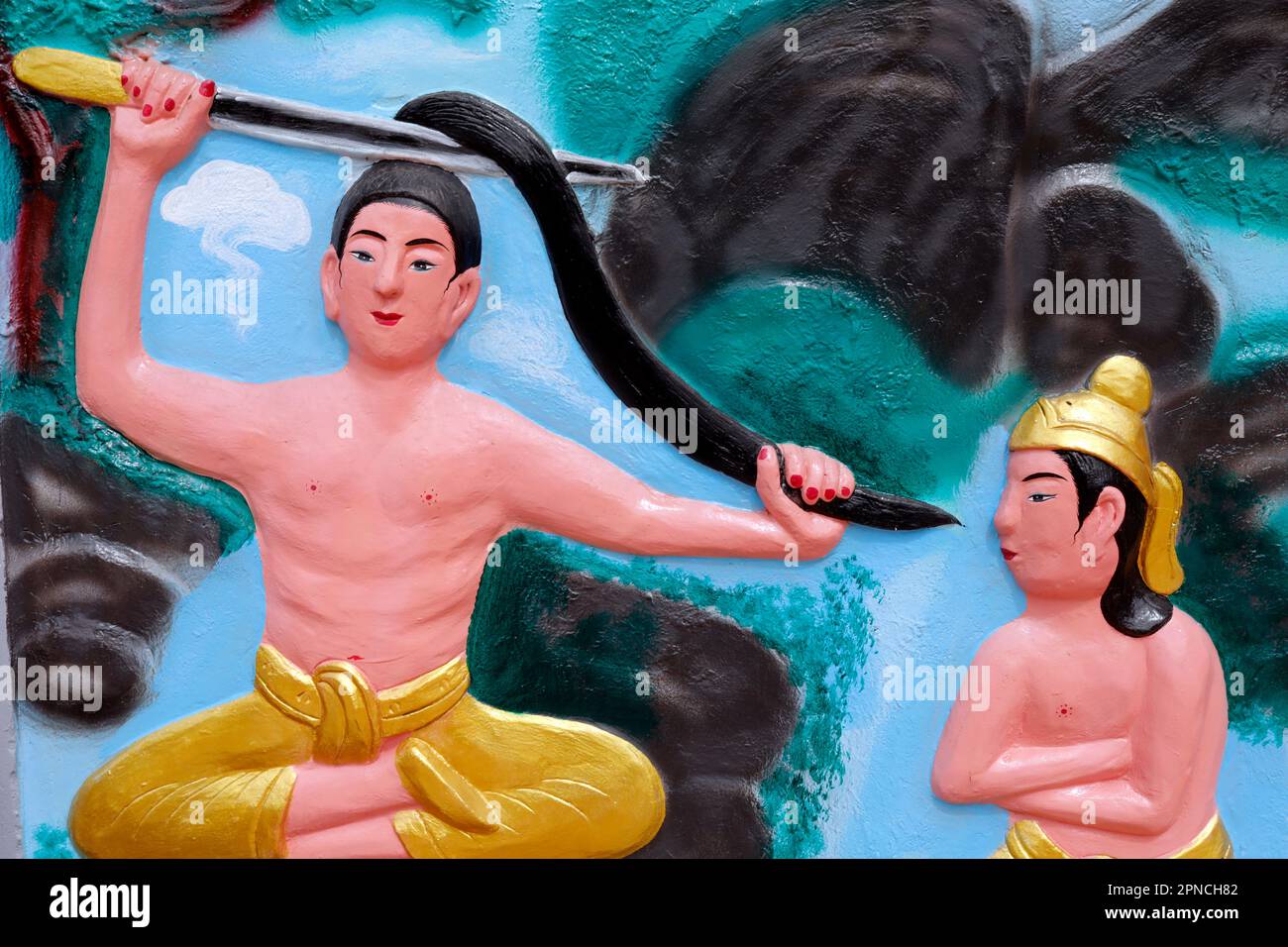 Life of Buddha, Siddhartha Gautama. Prince Siddhartha cut off his hair