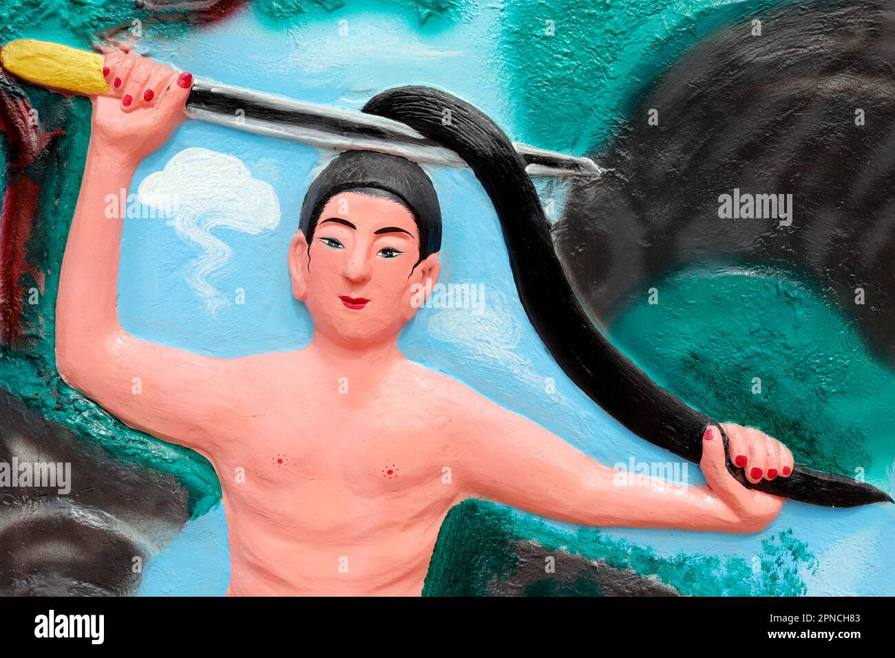 Life of Buddha, Siddhartha Gautama. Prince Siddhartha cut off his hair