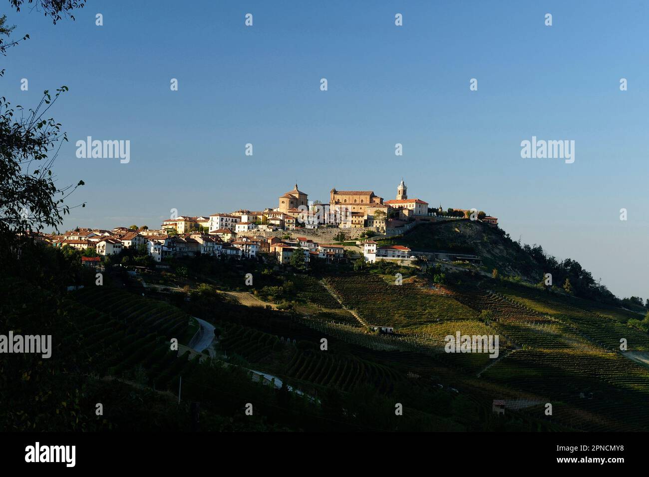 La Morra, around the town a beautiful but manmade land characterized by vineyards, is the Langa