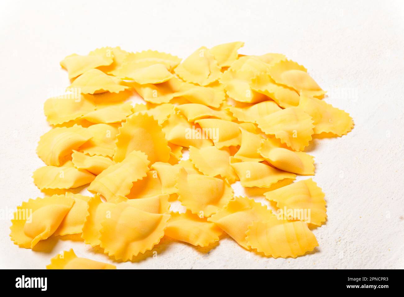 Handmade Tortelli fresh pasta, Italy Stock Photo