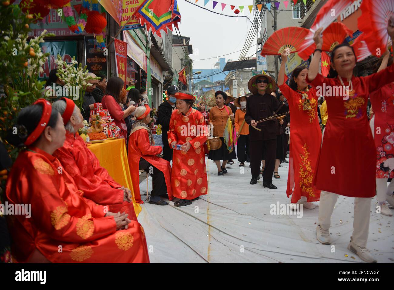 Lunar new year Festival in Hanoi. Vietnam Stock Photo - Alamy