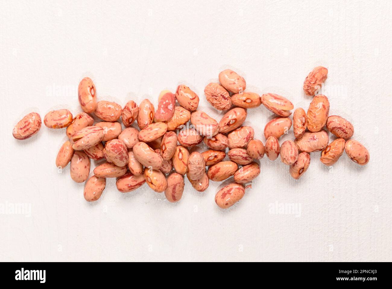 Borlotti beans are a legume rich in calcium and potassium Stock Photo