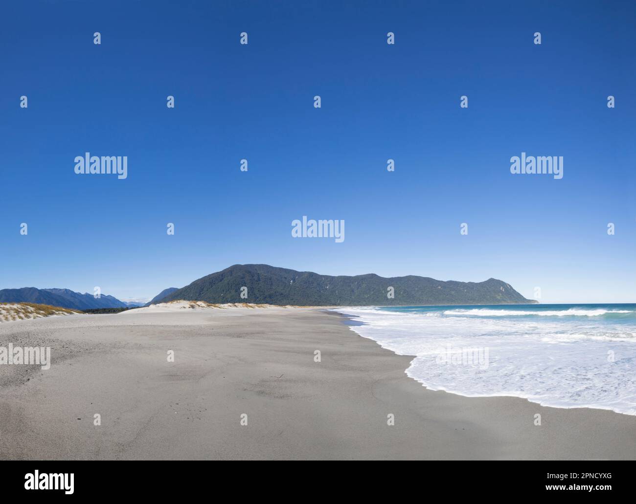 The beautiful wilderness landscape of Martins Bay in Fiordland, South Island, New Zealand Stock Photo