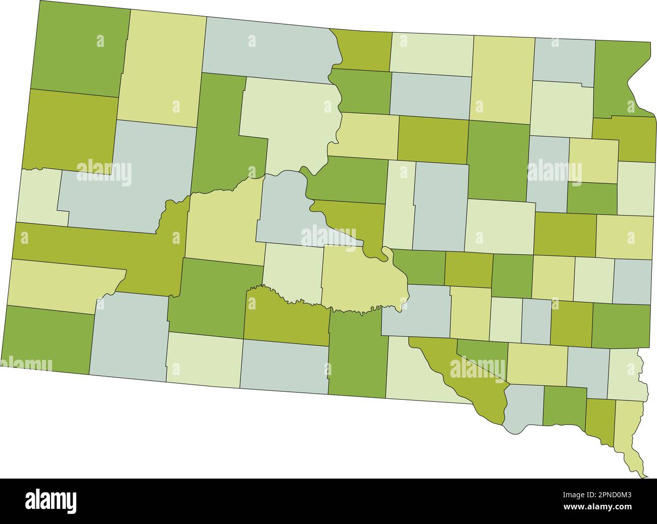 Highly detailed editable political map with separated layers. South ...