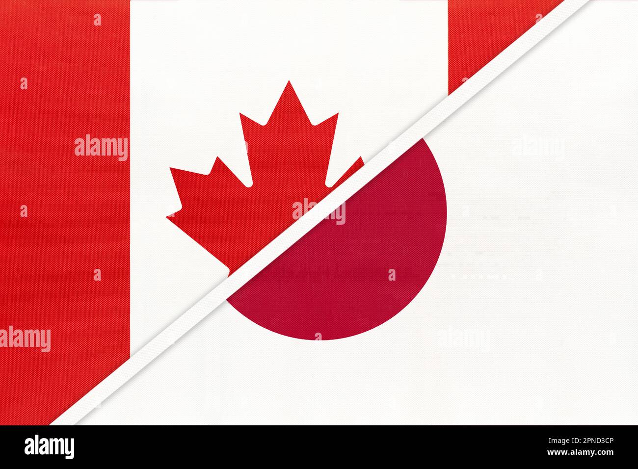 Canada and Japan, symbol of country. Canadian vs Japanese national