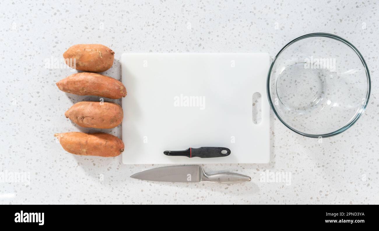 Simple Roasted Sweet Potatoes Stock Photo - Alamy