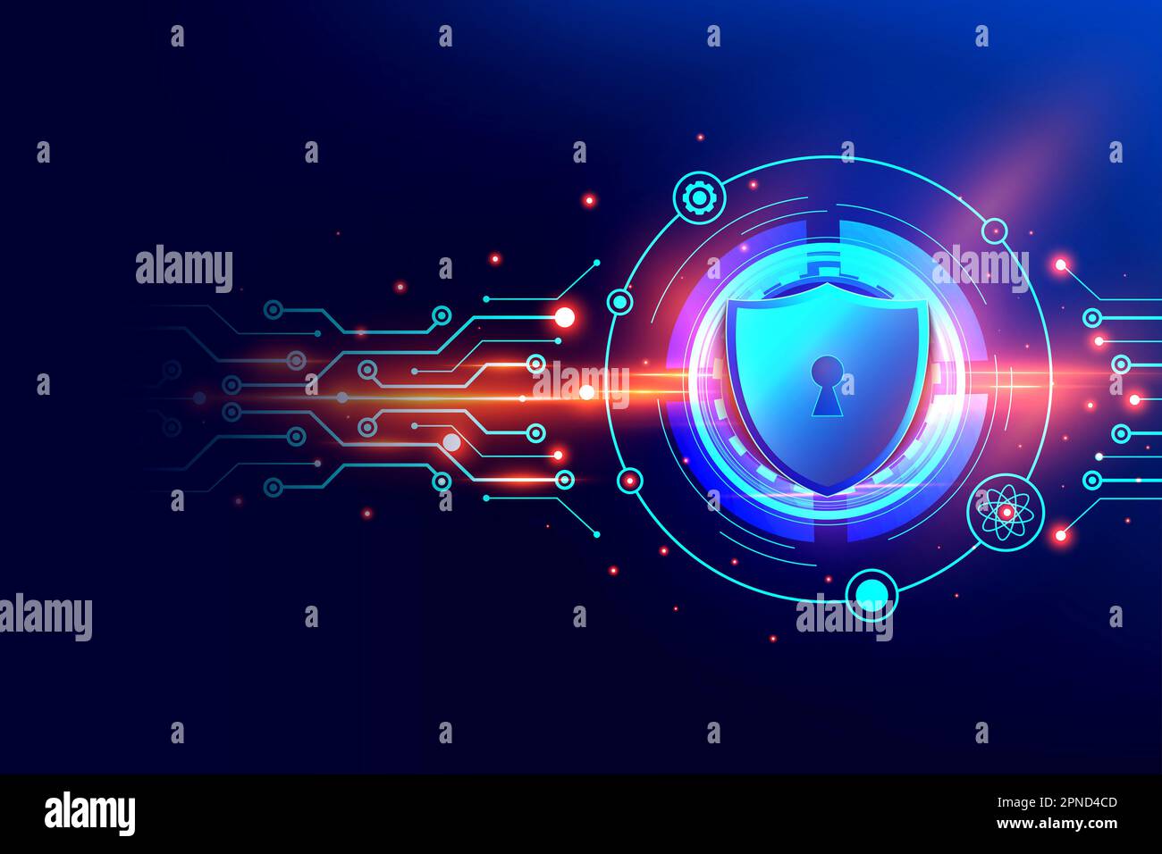 Protection network security computer and safe your data concept. Shield ...