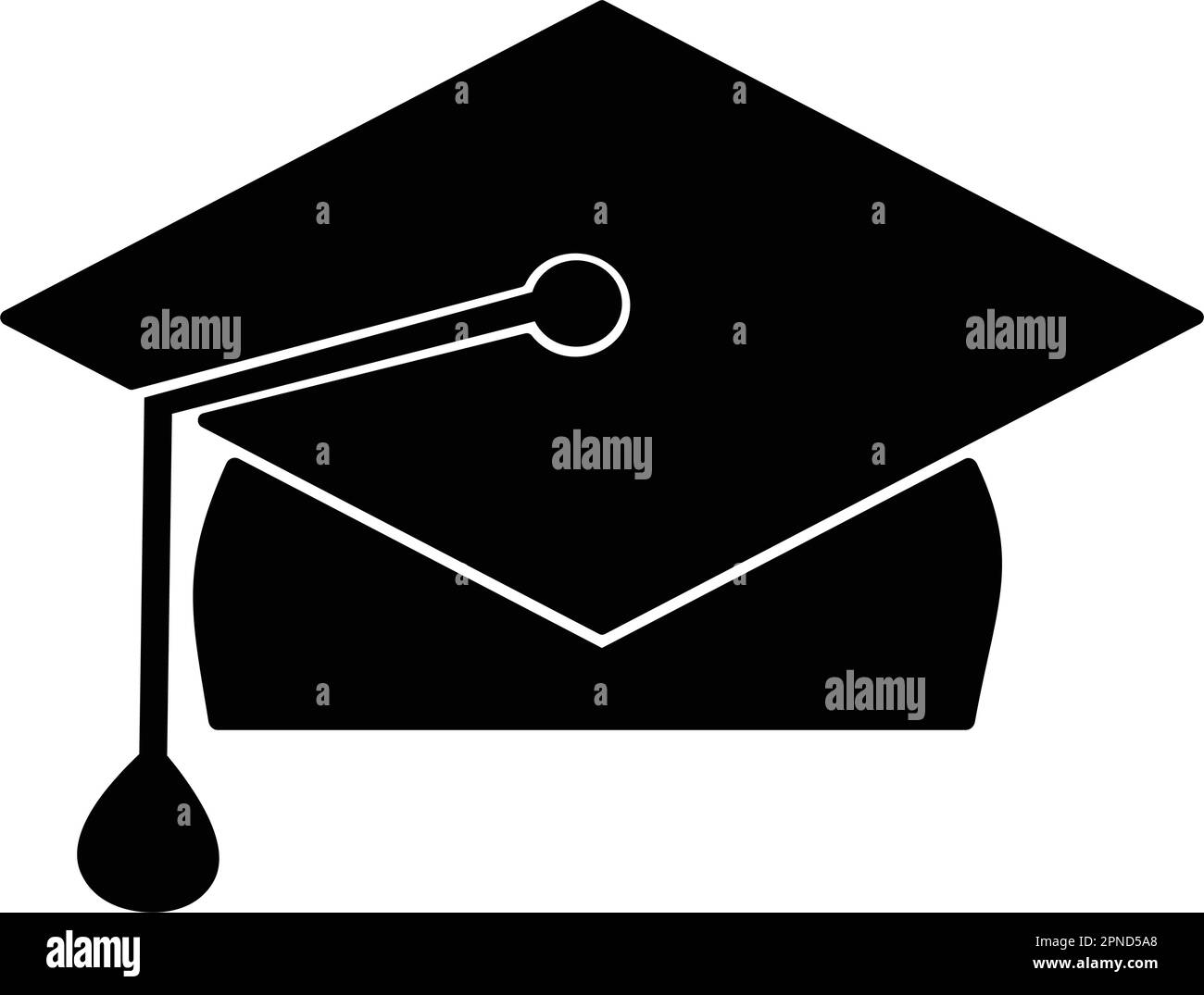 Graduation cap icon. Graduation cap symbol stock vector. Judge hat icon ...