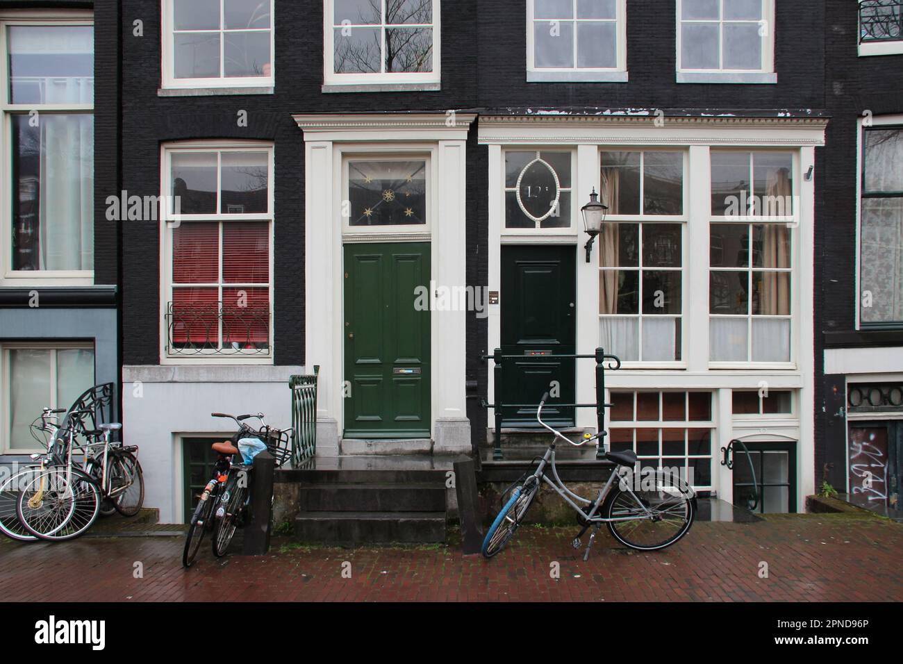 old brick houses in amsterdam (the netherlands) Stock Photo