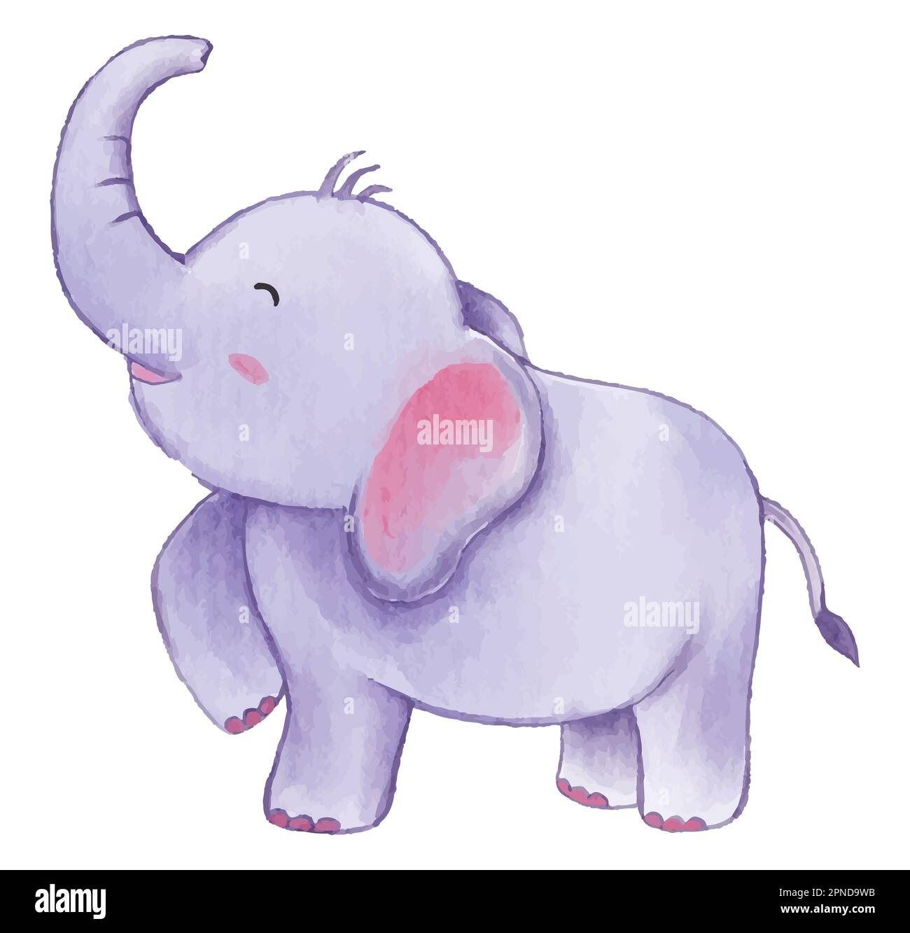 Baby Elephant Painting Cartoon