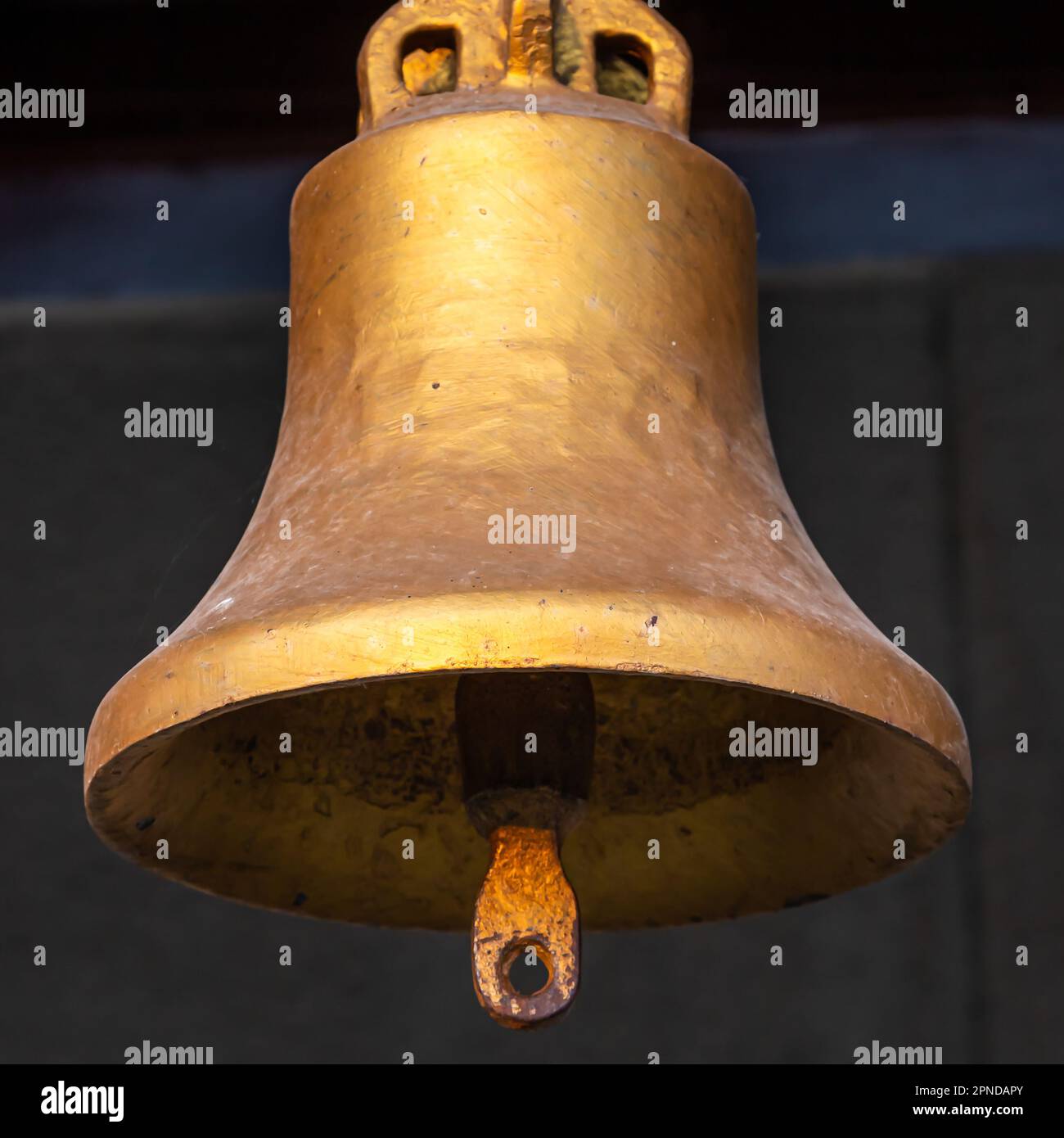 Old Brass Bell Stock Photo - Download Image Now - Bell, Large, Cut Out -  iStock