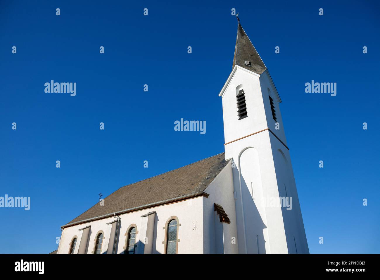 Europe, Luxembourg, Diekirch District, Heiderscheid, Church of Saint-Pierre-aux-Liens (Église Saint-Pierre-aux-Liens) Stock Photo