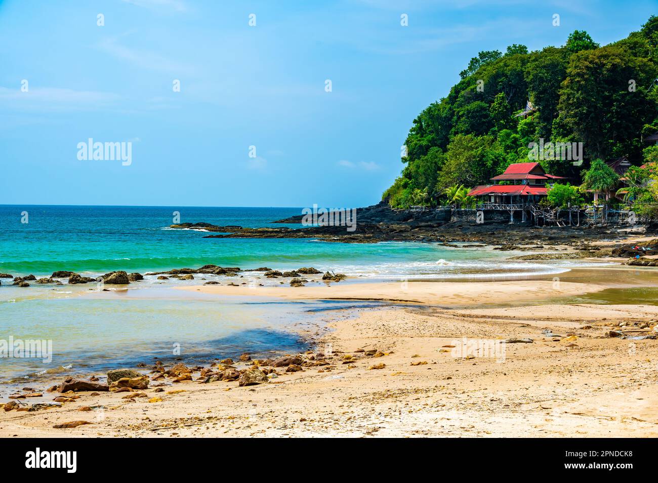 Landscape view of Bamboo Beach at Ko Lanta island, Thailand. Tropical paradise. Stock Photo