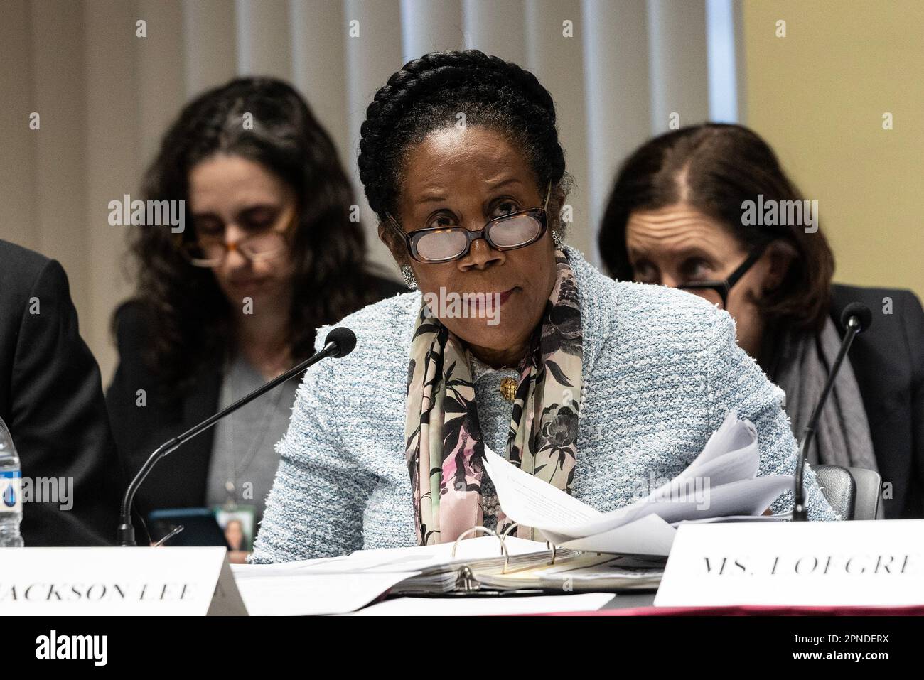 New York, New York, USA. 17th Apr, 2023. Congresswoman Sheila Jackson