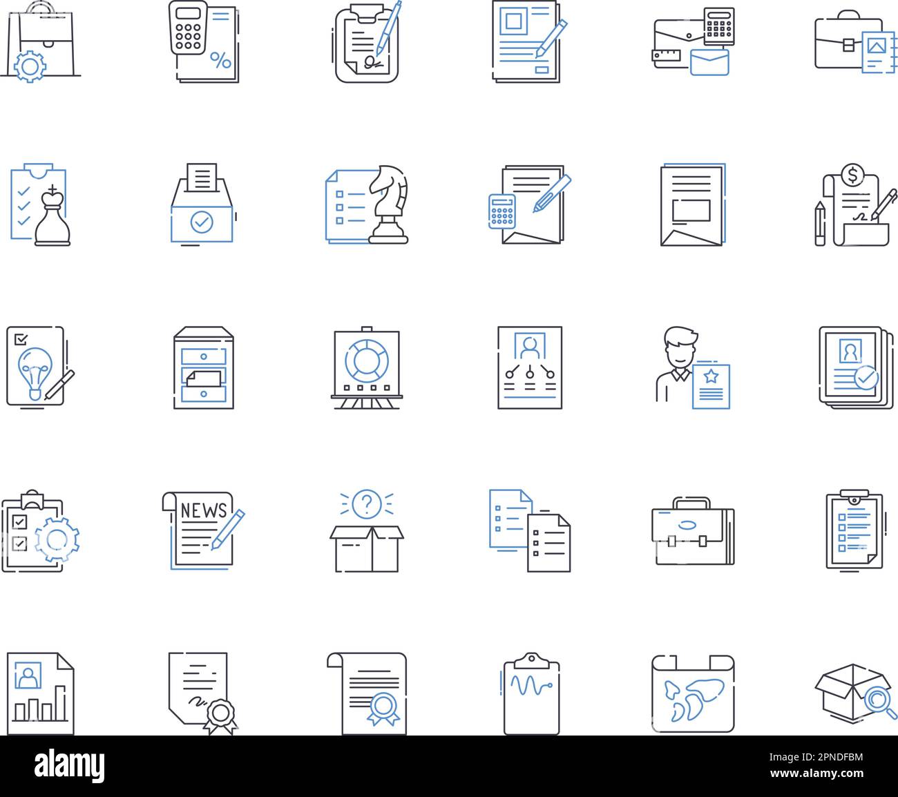 Containers and data line icons collection. Data-driven , Containerized , Segmentation , Virtualization , Isolation , Portability , Scalability vector Stock Vector