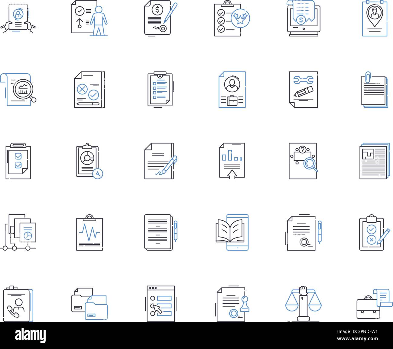 Judicial bureau line icons collection. Trial, Verdict, Justice, Courtroom, Judge, Lawyer, Litigation vector and linear illustration. Appeal,Evidence Stock Vector