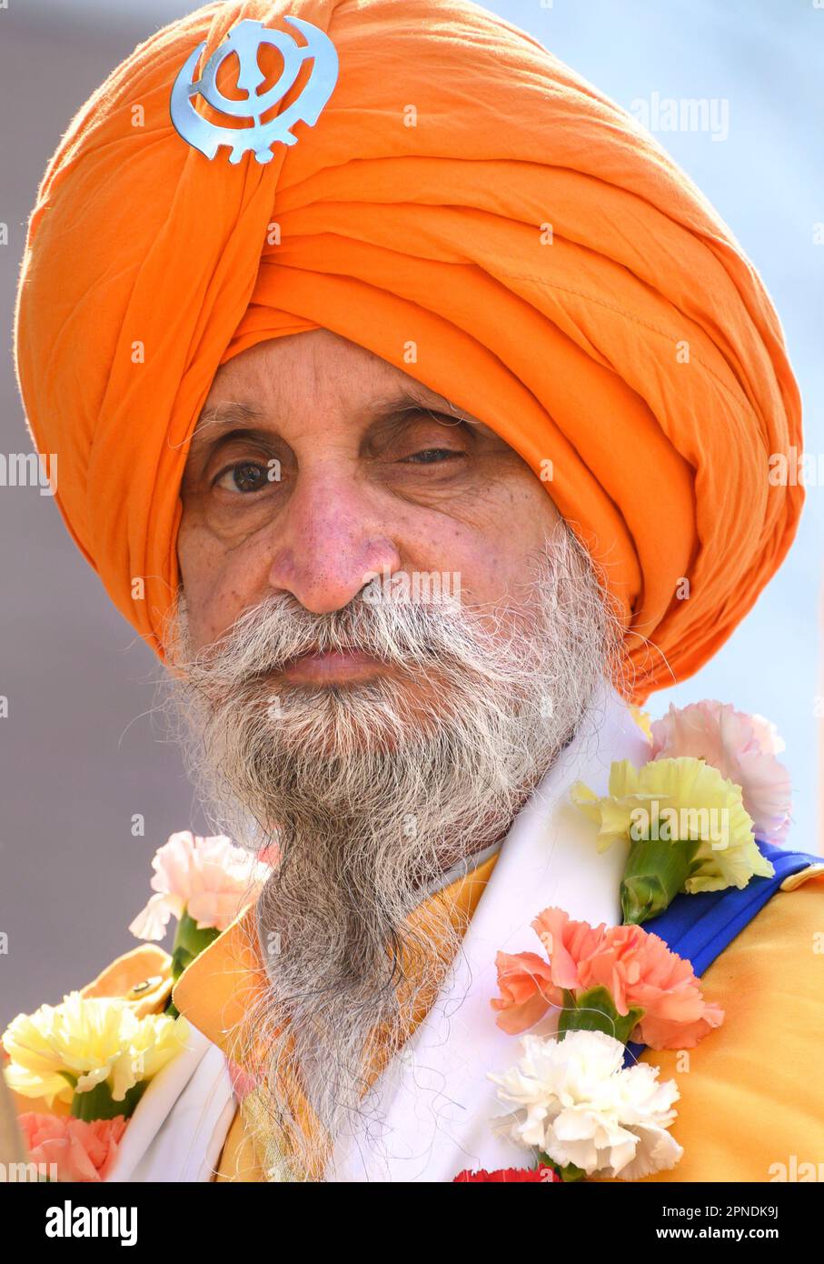 Gravesend, Kent, UK. Annual Vaisakhi celebrations in the town centre. 15th April 2023. Stock Photo