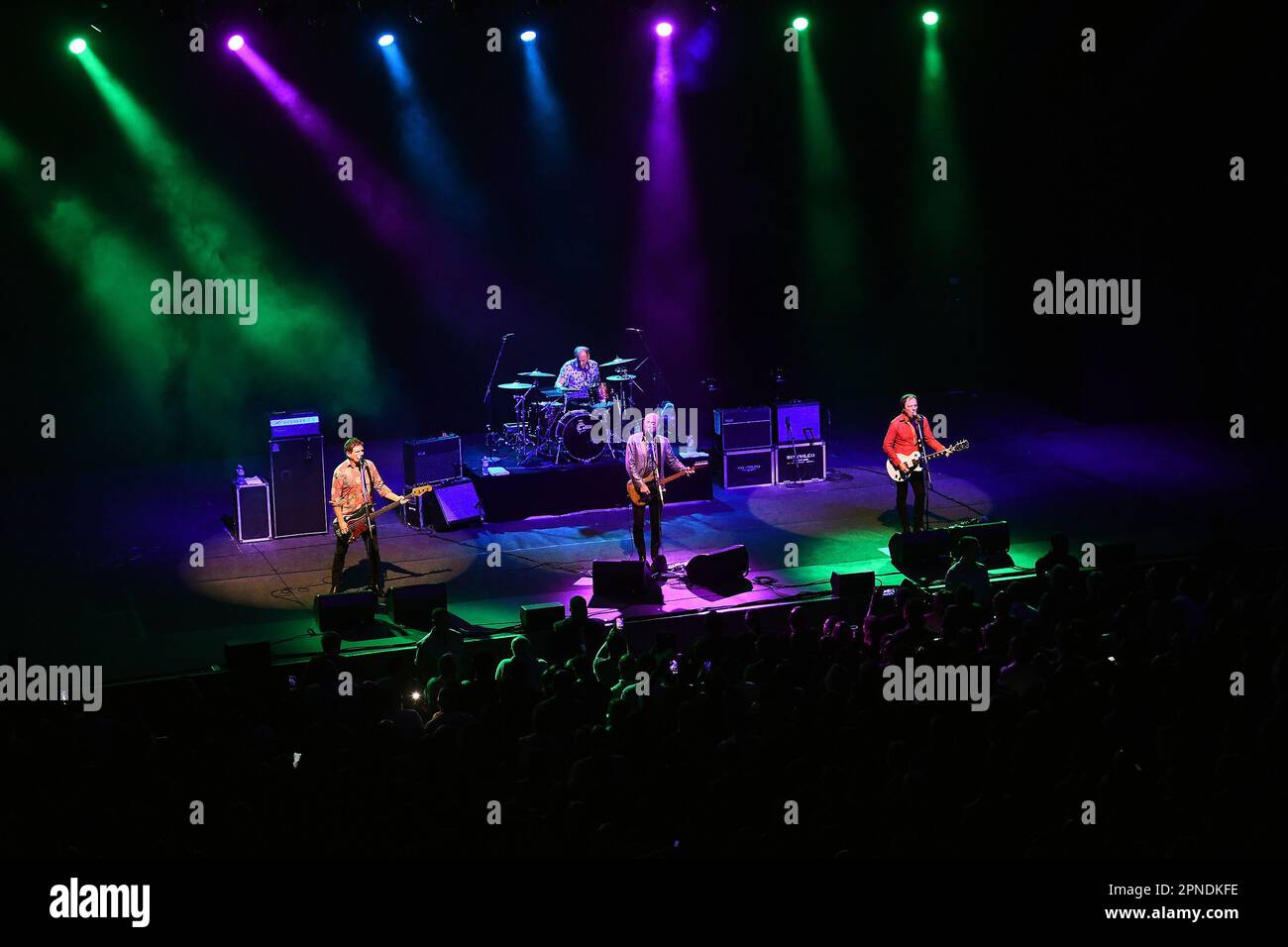 Rio de Janeiro, Brazil, April 14, 2023. Australian alternative rock band Hoodoo Gurus, during a show at Qualistage in the city of Rio de Janeiro. Stock Photo
