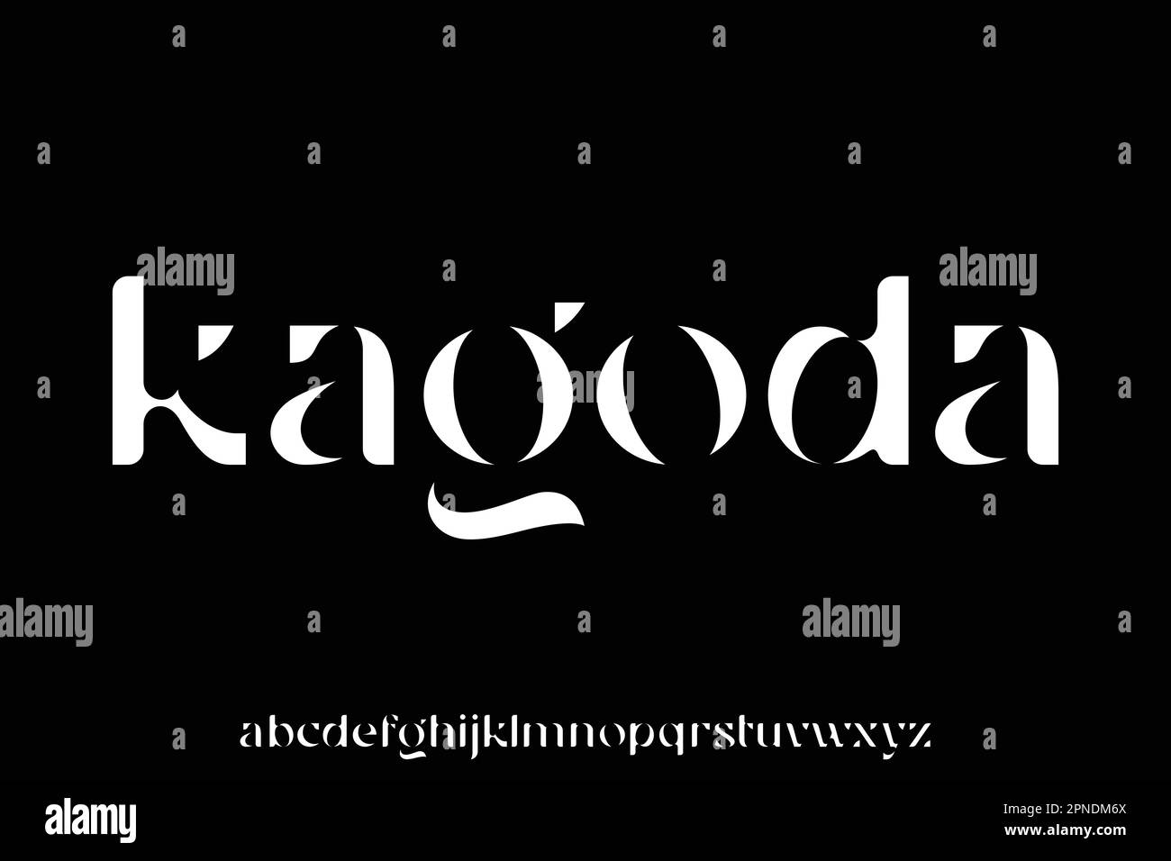 Elegant luxury abstract alphabets display font vector Stock Vector