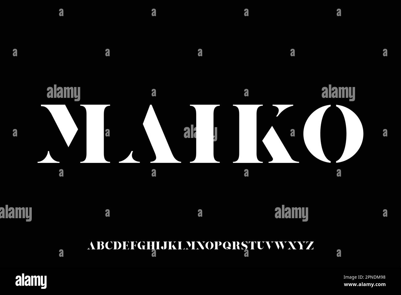 Abstract elegant luxury typeface design vector Stock Vector