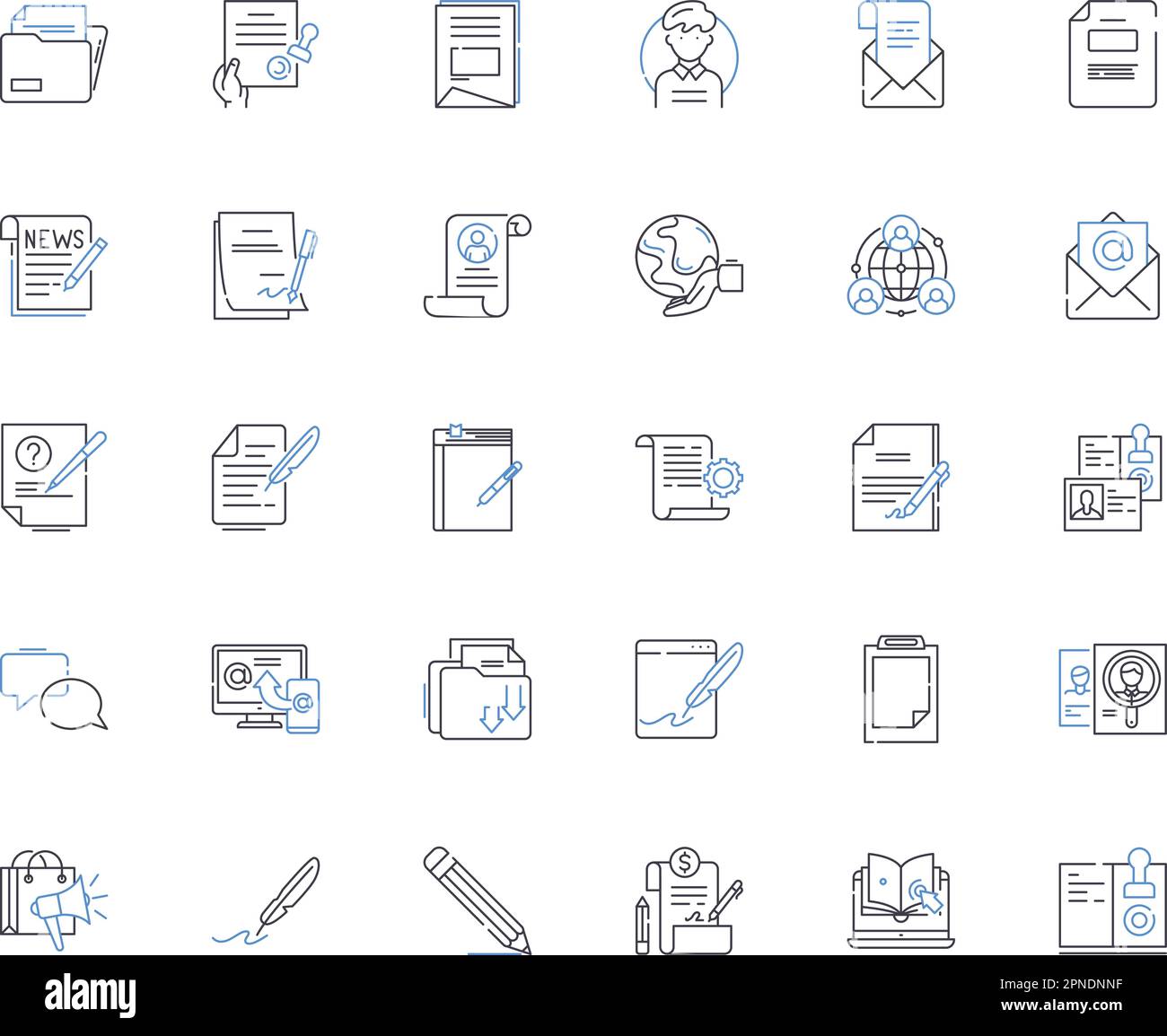 Business planning line icons collection. Strategy, Analysis ...