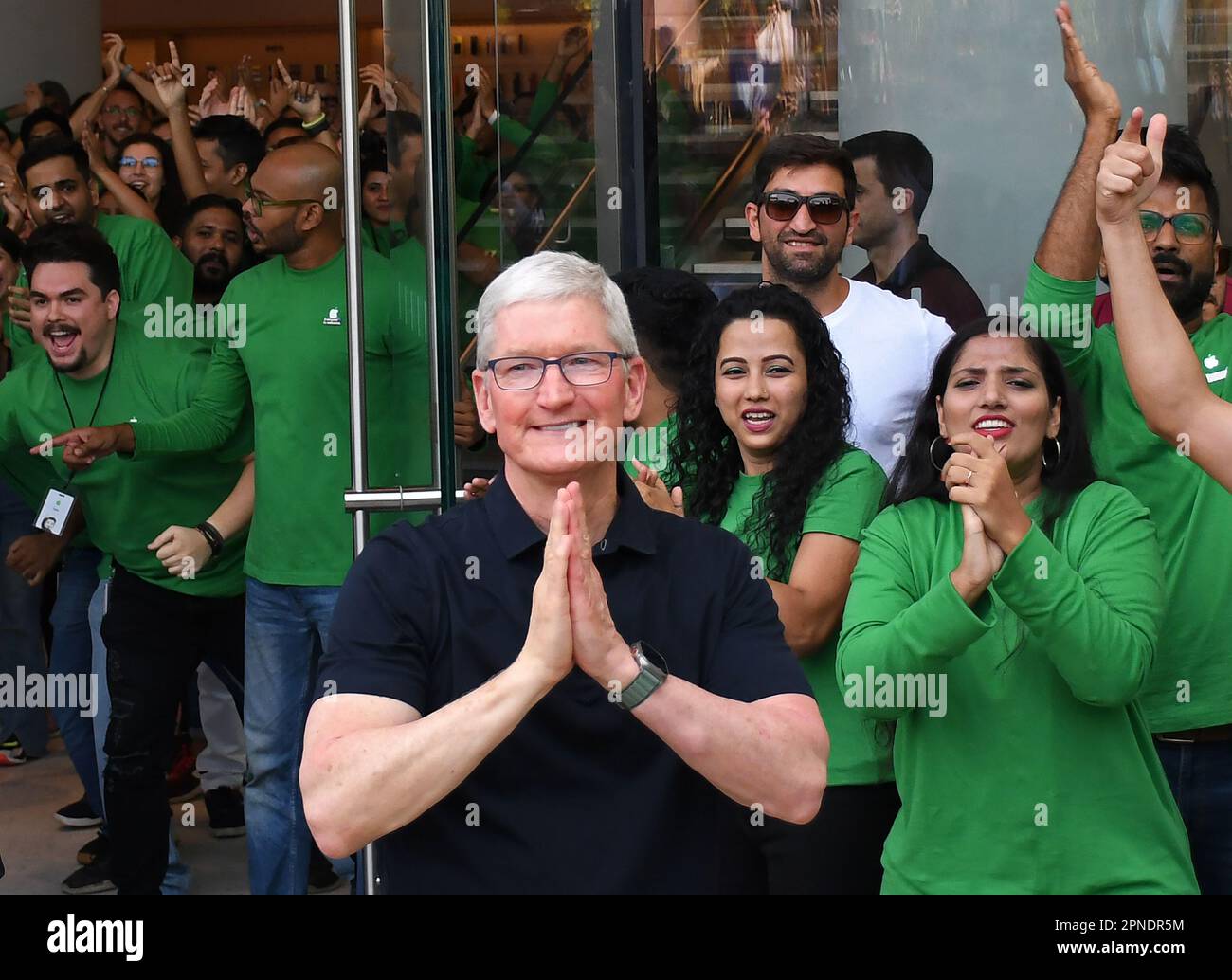 Mumbai, India. 18th Apr, 2023. Tim Cook, Apple's Chief Executive